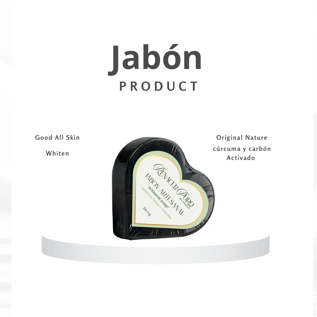 Jabón de cúrcuma y carbón activado